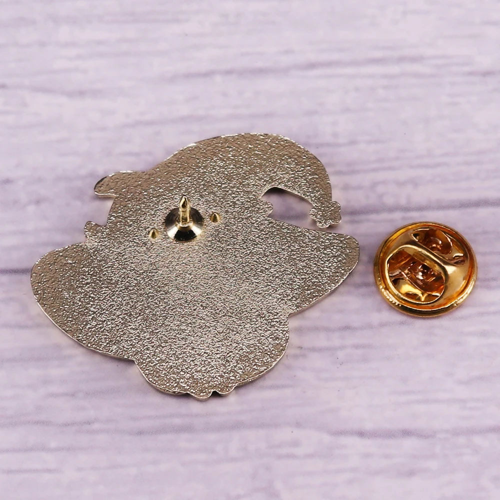 Niedliche Zauberer-Frosch-Emaille-Anstecknadel, glitzernde Sternenhimmel-Zaubererhut-Brosche, Rucksack- und Kleidungszubehör, Geschenke für Zauber-Enthusiasten – Detail 6