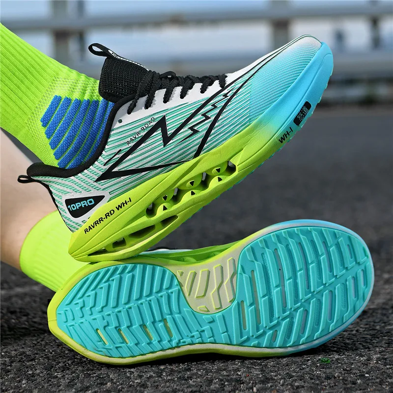 Women Men's Running Shoes Jogging Breathable Mesh Cushioning Non-Slip Outdoor Luxury Couple Trainer Race Sneakers Off-road Shoes