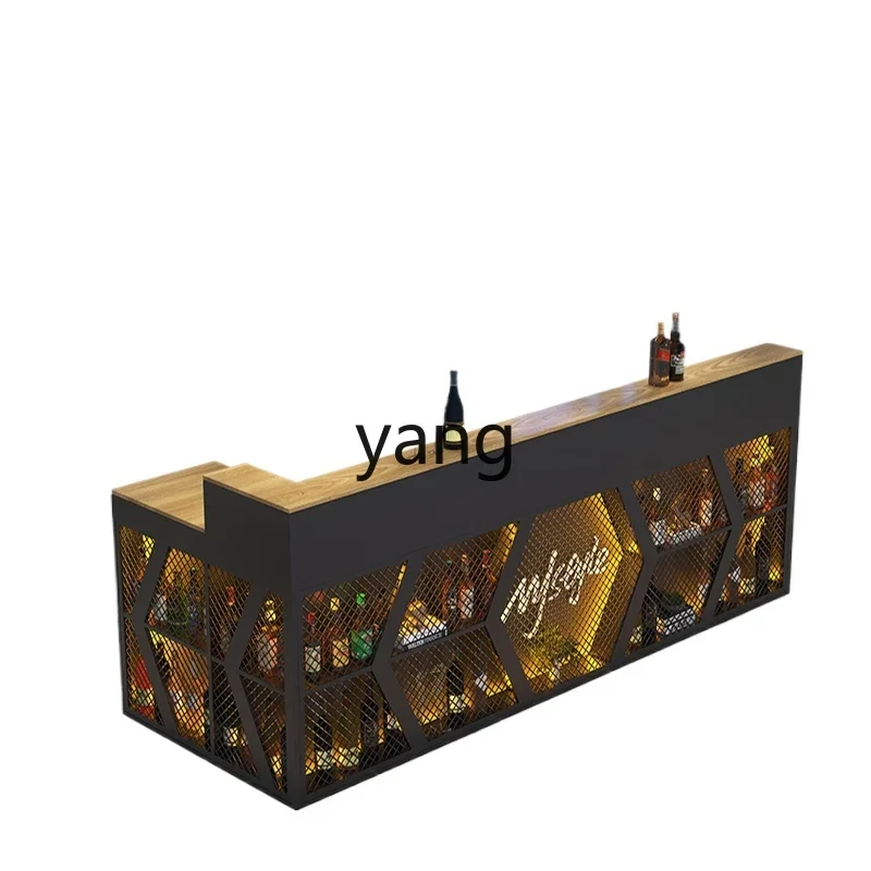 

lmm Industrial Style Iron Bar Counter Bar Restaurant Front Desk Cashier Reception Desk