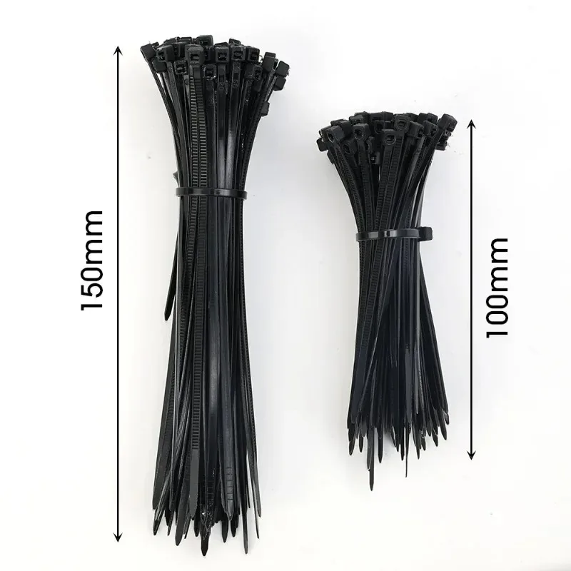 300-100Pc Ultra Strong Nylon Wire Ties Self-Locking Cable Management Adjustable Cables Fastening Loop Home Office Wire Zip Ties