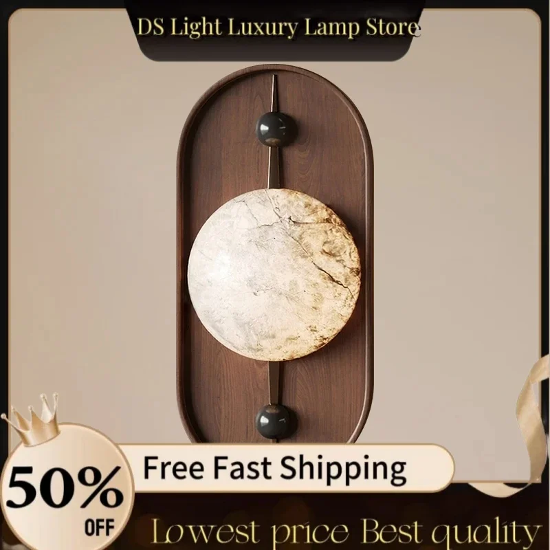 Light Luxury Modern Marble Decorative Wall Lamp Personalized Corridor Living Room Study Bedroom Bedside LED Lighting Fixtures