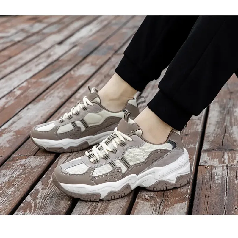 

Универсальная мужская спортивная обувь на массивном каблуке, весенние дышащие кроссовки с сеткой, удобная обувь Litgt на толстой подошве, уличная прогулочная обувь, мужская