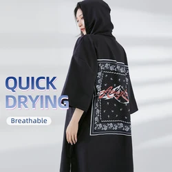 AquaPlay Black Fashion Luxury Surf Raincoat Beach Quick Dry Towel Swimming Hooded Cape Mystery Cape