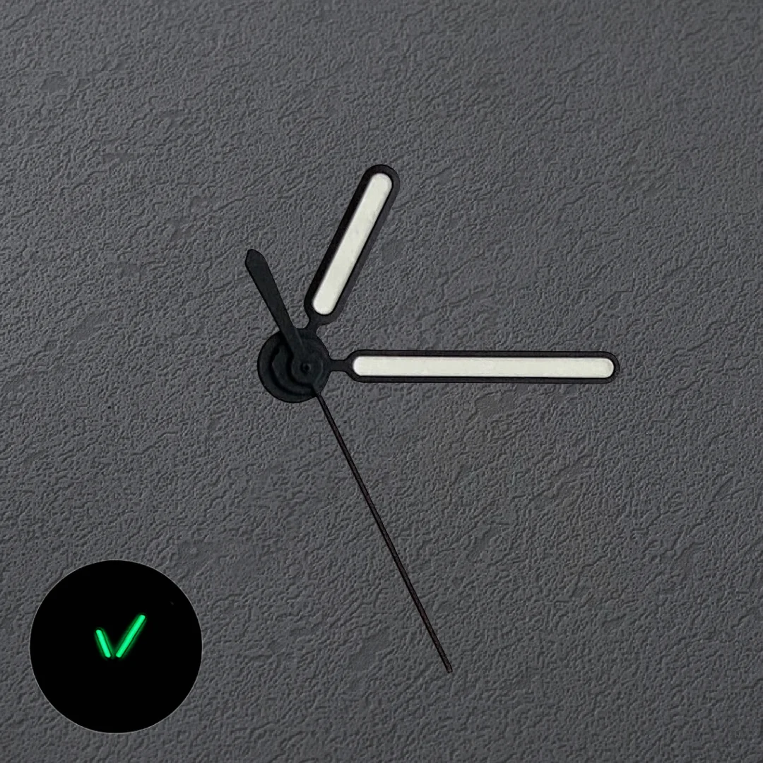 Parilk-reloj negro, accesorios de mano, puntero luminoso verde, adecuado para PP Nautilus NH35/NH36/NH38/NH70, movimiento automático