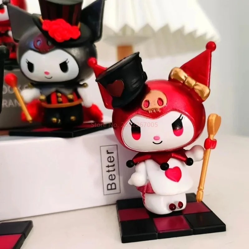 2025, neue Blindbox Sanrio Kuromi Poker Kingdom Serie, trendige Spielpuppe, handgefertigte Verzierung, Desktop-Auto-Ornamente, Geburtstagsgeschenk
