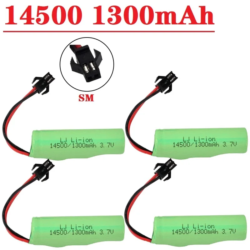 14500 3.7v 1300mah For JJRC C2 D828 RC Car Parts Rechargeable lipo battery 800mah For RC Stunt Dump Car Battery Toys Accessories