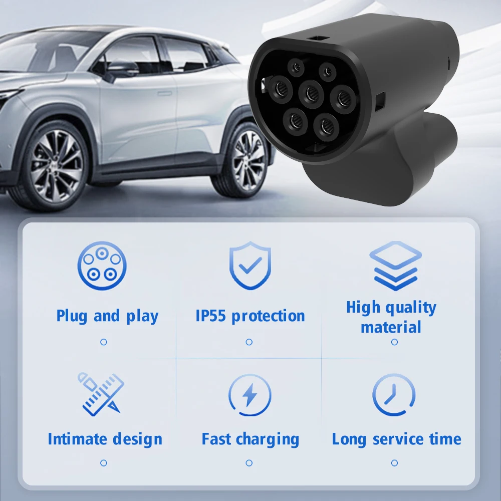 CCS2 to Type2 Electric Vehicle Charging Connector For EV Charger Adapte Car Portable Electric Vehicle EV Charger