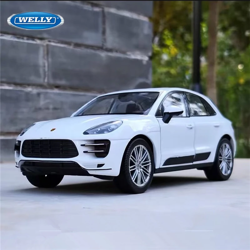 

WELLY 1:24 Porsche Macan Turbo SUV Alloy Car Model Diecast Metal Toy Vehicles Car Model High Simulation Collection Children Gift