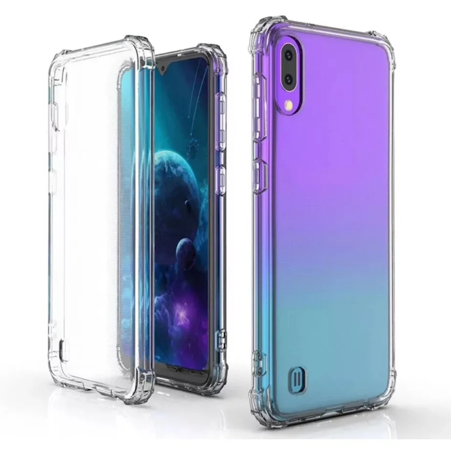 Gorgeous Clear Anti Impact Galaxy Case for A01