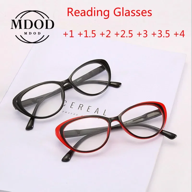 

Cat Eye Reading Glasses Women Ultralight Computer Eyewear Presbyopic with Diopter1.0 1.5 2.0 2.5 3.0 3.5 4.0 for Readers