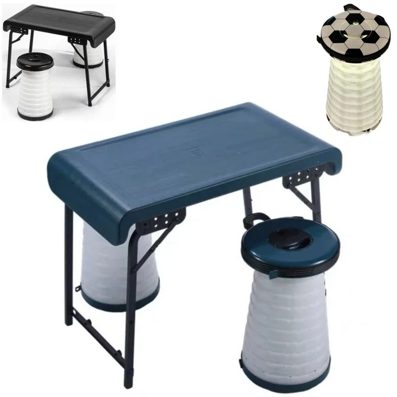 Outdoor Folding Table Portable Travel Telescopic Camping Wild Fishing Adjustable Chair Maza