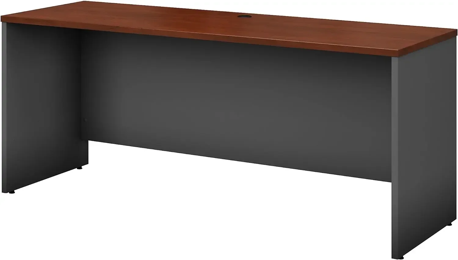 سلسلة كبيرة من مكتب C Credenza ، طاولة كمبيوتر للمنزل والمكتب المهني ، 72W x 24D ، الكرز Anderson