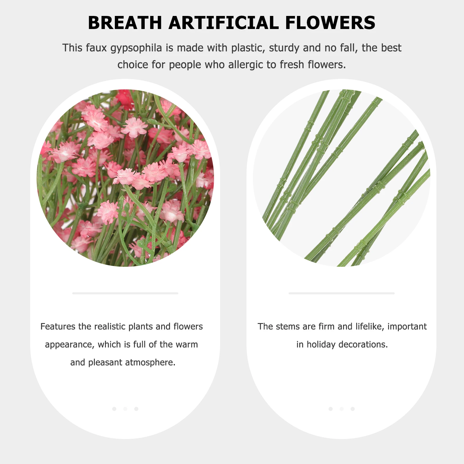 

10pcs Artificial Gypsophila Fake Flowers Pink Filler For Planters Dining Table Centerpiece Decor Wedding Party Home Decoration