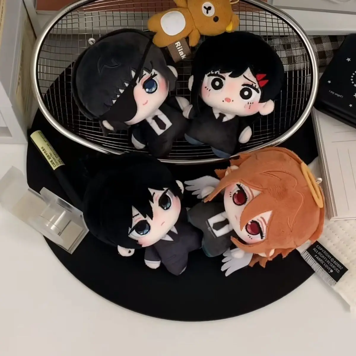 Chainsaw Man Cotton Doll Pendant 10cm, Power Aki Hayakawa Angel Devil Himeno Plush Keychain, Fan Collectible Charm