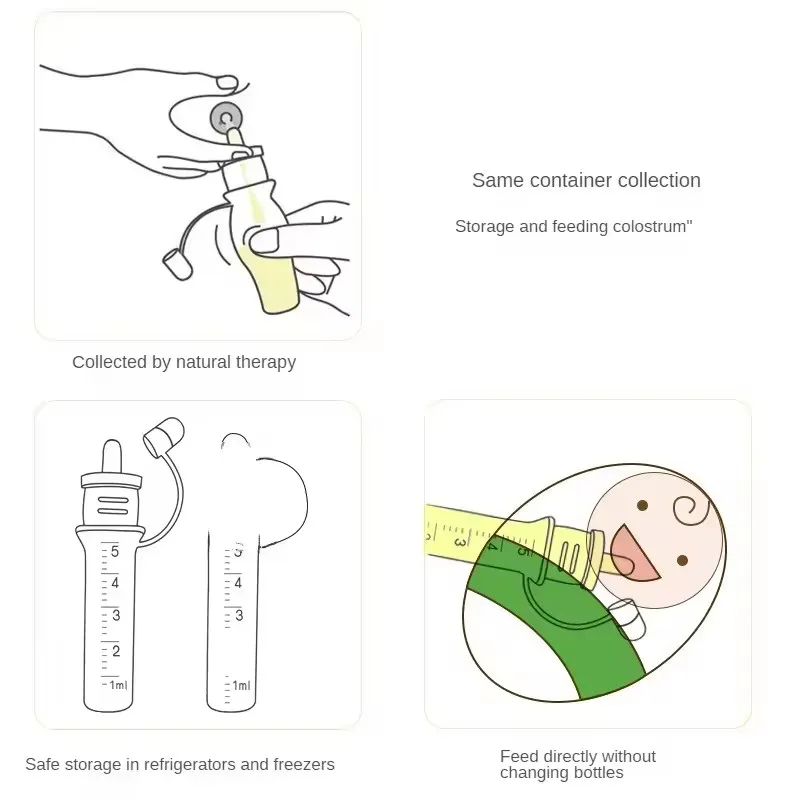 Colostrum Collector Breast Milk Collection Baby Feeding And Medicine Reusable Breastfeeding Device