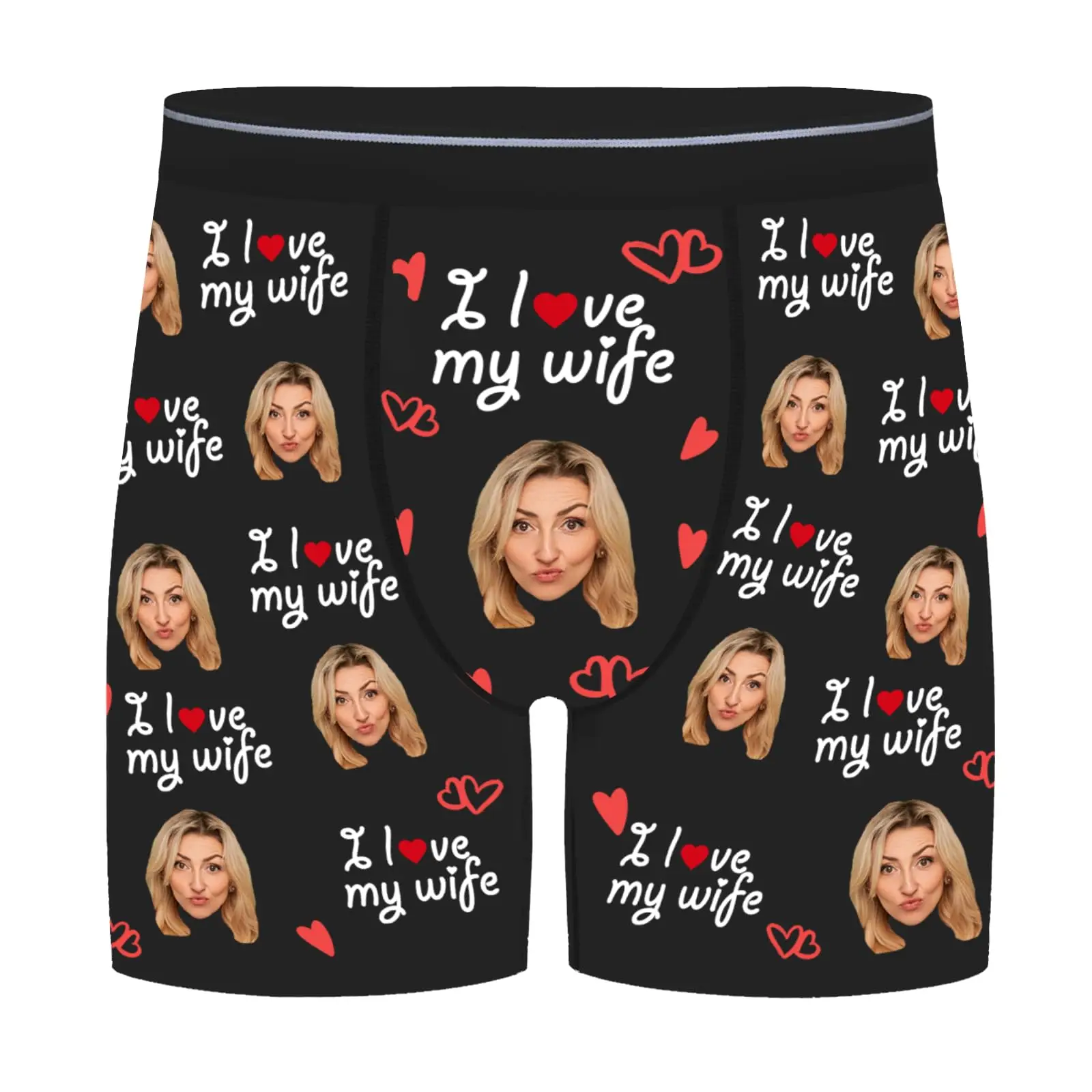 Custom Boxers for Men, Personalized Long Underwear, Boxers with Face on Them, Gifts for Boyfriend Husband