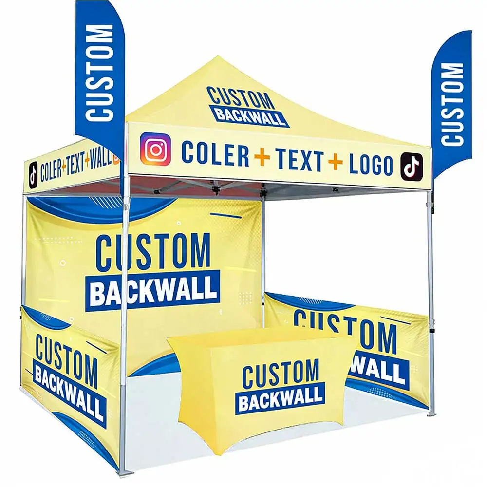 Exhibition Waterproof Aluminum Folding Gazebo Tent Custom Color for Party Wedding Indoor Outdoor