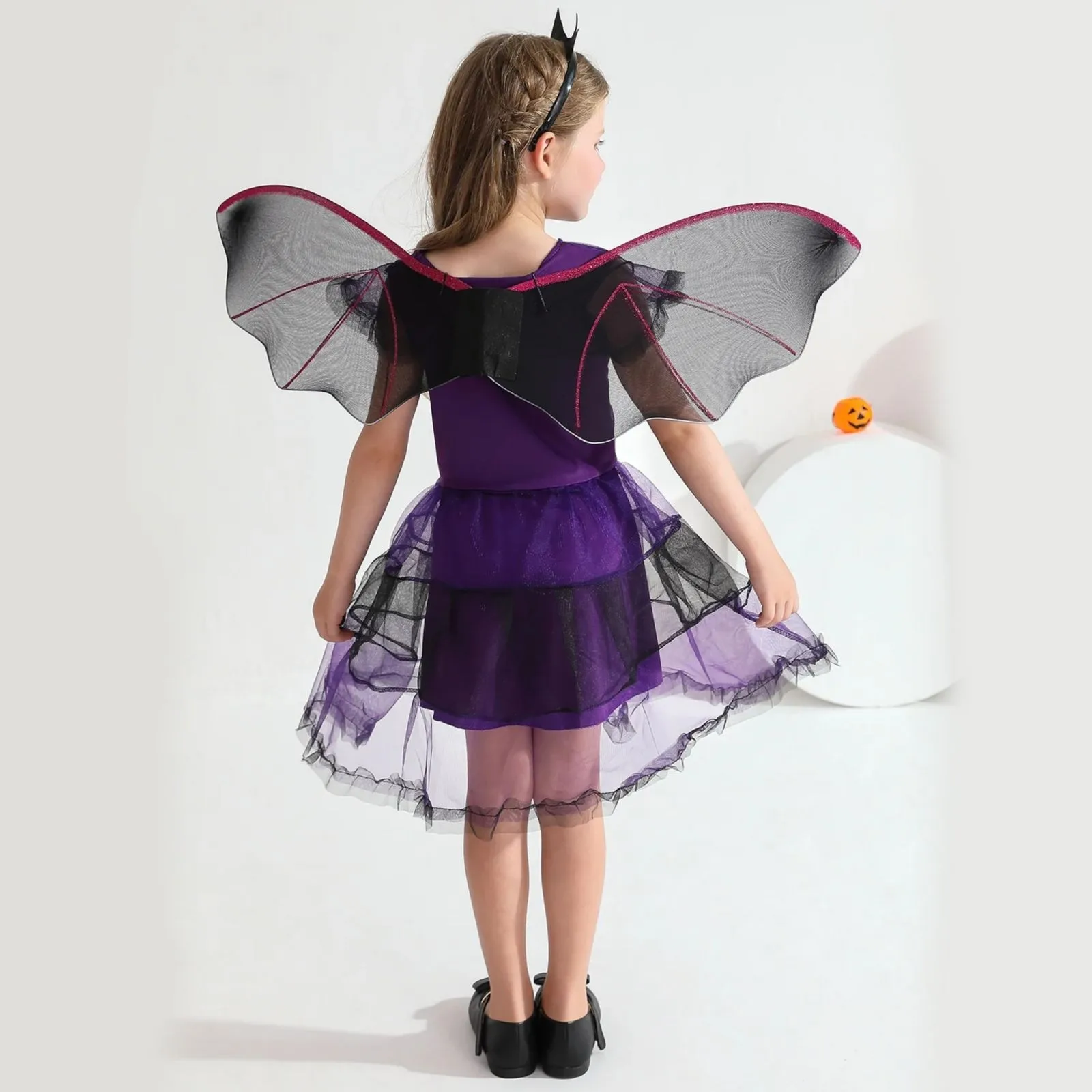 Halloween Girls Witch Dress Carnival Party Toddler Kids Bat Costume Infant Vampirina Dress Up Children Vampire Clothing