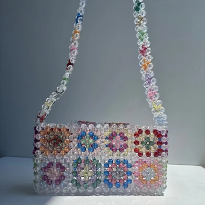 

New Niche Design Block Multi-color Combination Small Square Bag Fashionable Versatile Women's Shoulder Bags Available Wholesale