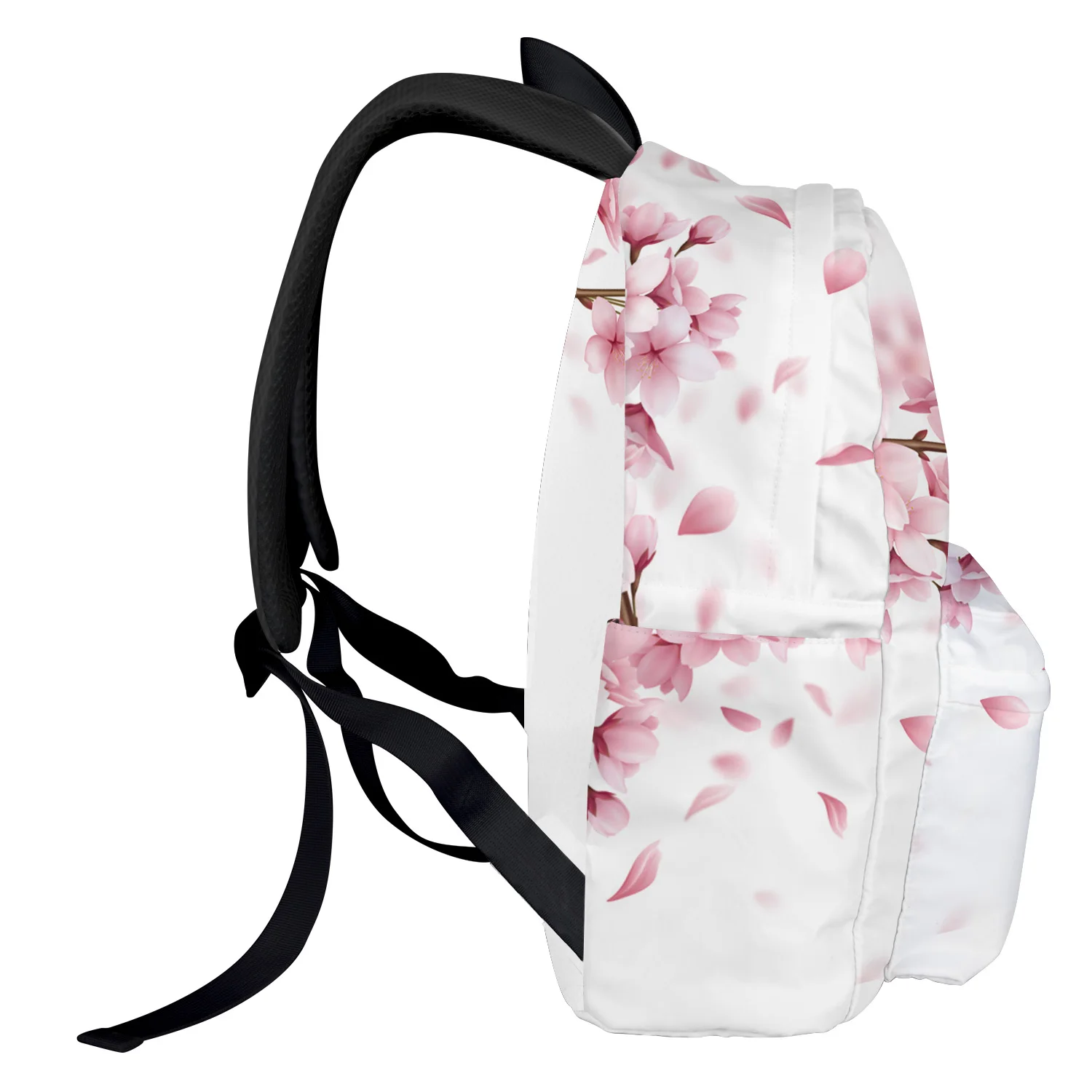 Cherry Blossom Pink Flower Student School Bags Laptop Custom Backpack For Men Women Female Travel Mochila