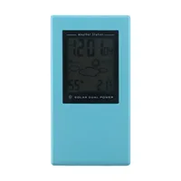 Digital Alarm Clock With Weather Station Thermometer Hygrometer Weather Clock With LCD Display Solar Alarm Home Room Table