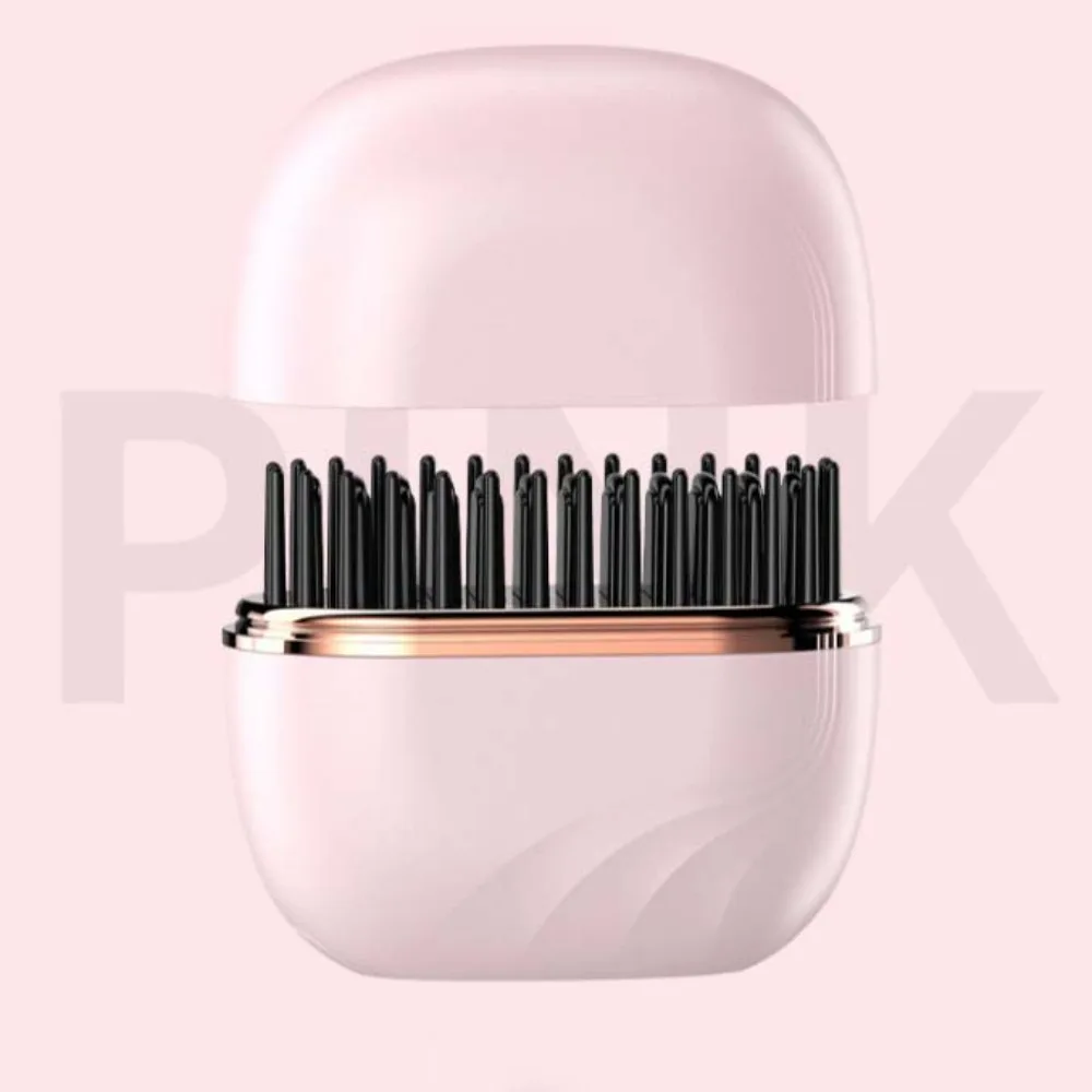 Rechargeable USB Mini Cordless Bangs Comb Anti-Scald Shell Portable Portable Pocket Hot Comb Anti-Frizz Anti-Static