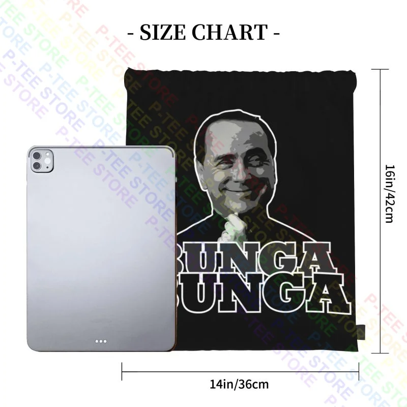 Silvio Berlusconi Bunga Bunga Caso Ruby Escort Per Non Dimenticare Drawstring Bags Gym Bag Hot School Sport Bag