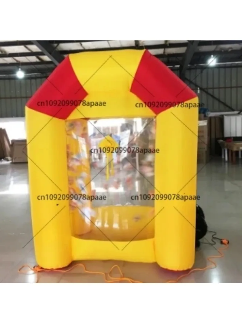 

Надувной денежный кубик 7,2 фута, машина для захвата денег, кассовая камера для продвижения рекламных мероприятий (цветок в комплект не входит)