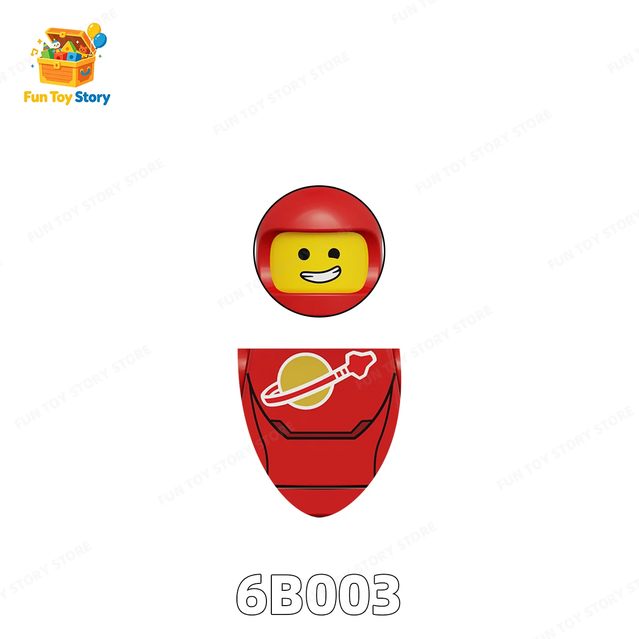 6B003-6B010, Retro classic space astronaut, assembled block doll toy, hobbyist collection, puzzle toy, small gift