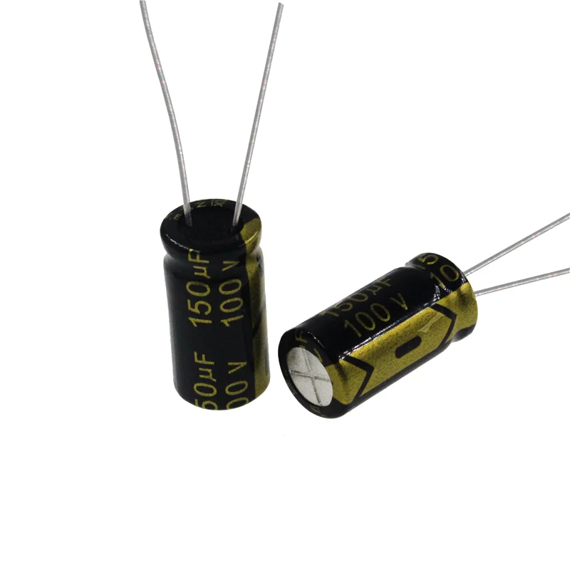 10pcs 150uF 100V 150MFD 100Volt Aluminum Electrolytic Capacitor 10*20mm Radial 150mf100v 150uf100v 100v150mf 100v150uf