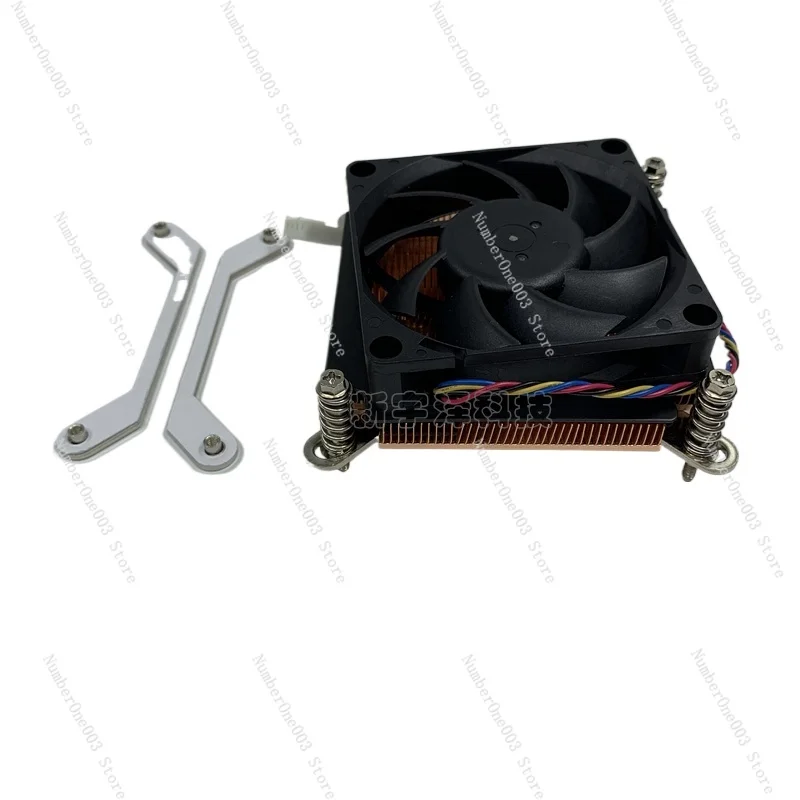 Ultra-thin 1U All-copper CPU Radiator 1700 1155 1366 2011 4-wire Double Ball PWM Speed Regulating Fan
