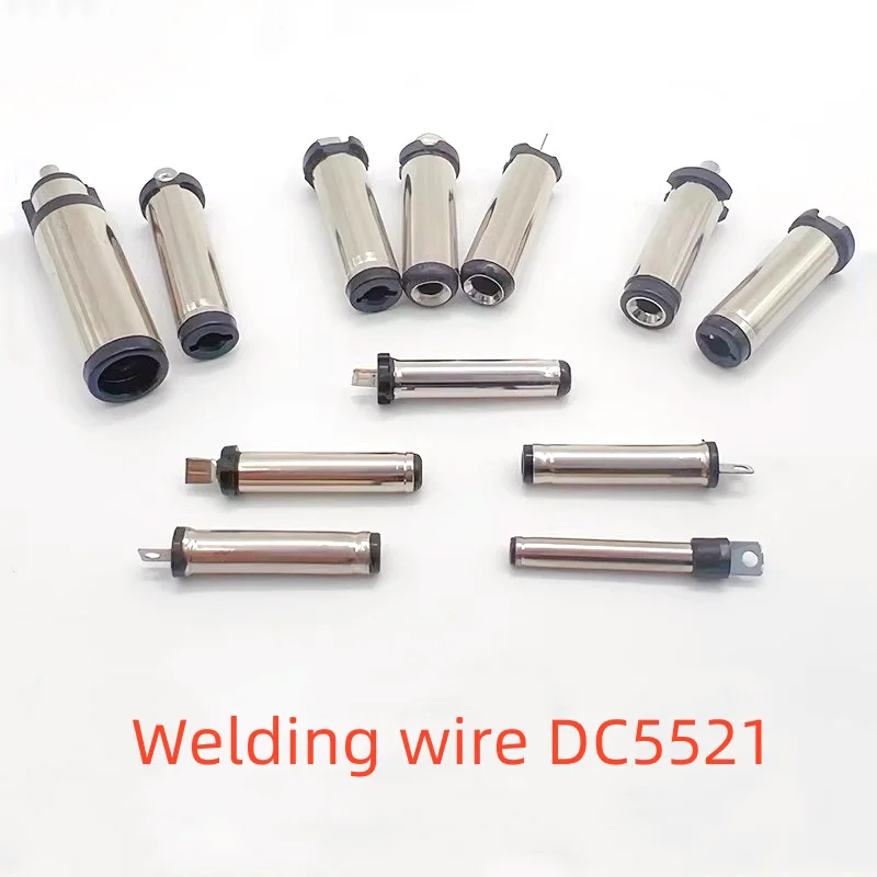 5pcs Welding Wire 5521 Tuning Fork Male 5.5 * 2.1 Power Supply Plug 5525 Power Supply 5.5 * 2.5 Male