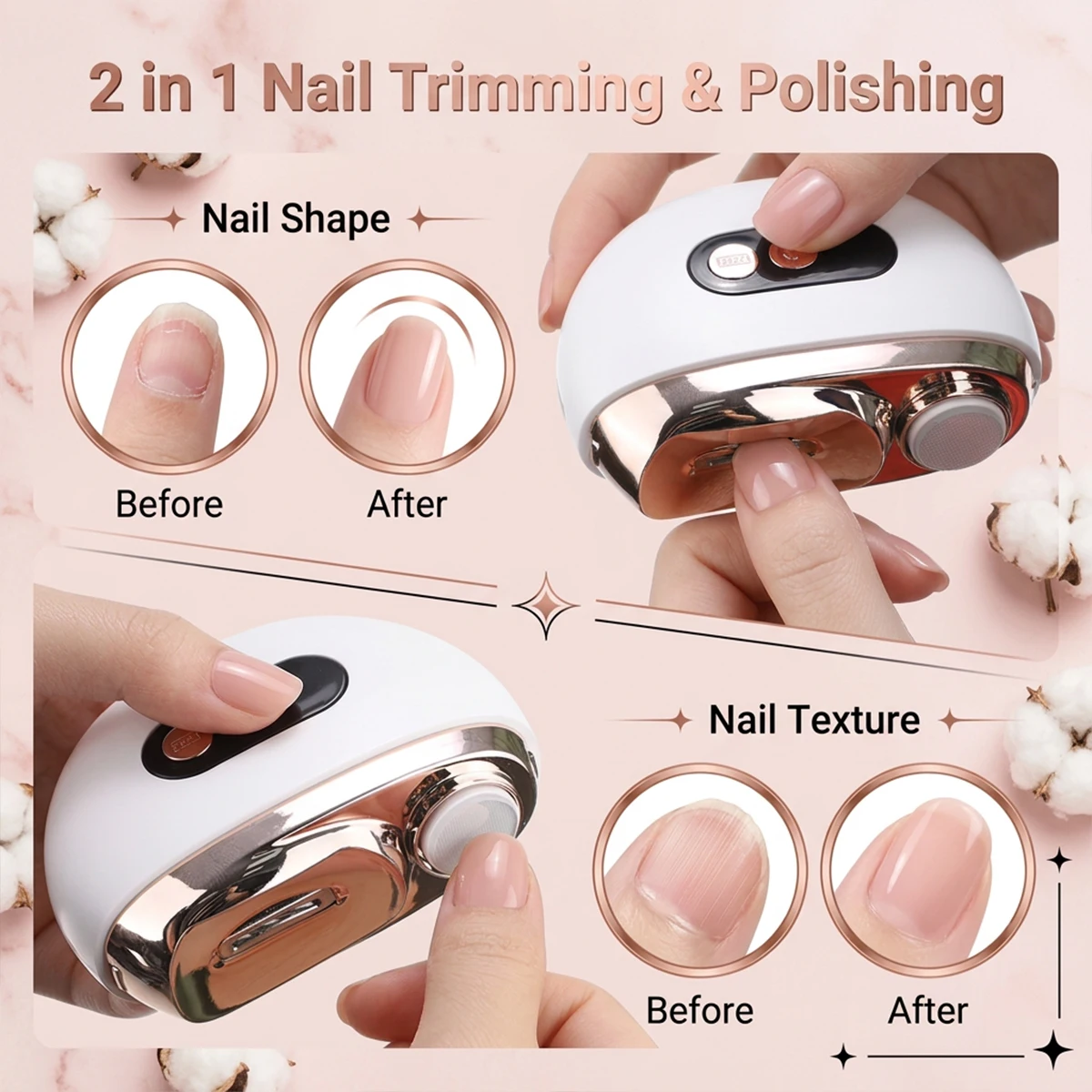 Pemotong Kuku Elektrik 2-in-1  - Baby Nail Trimmer Electric ulasan dan harga