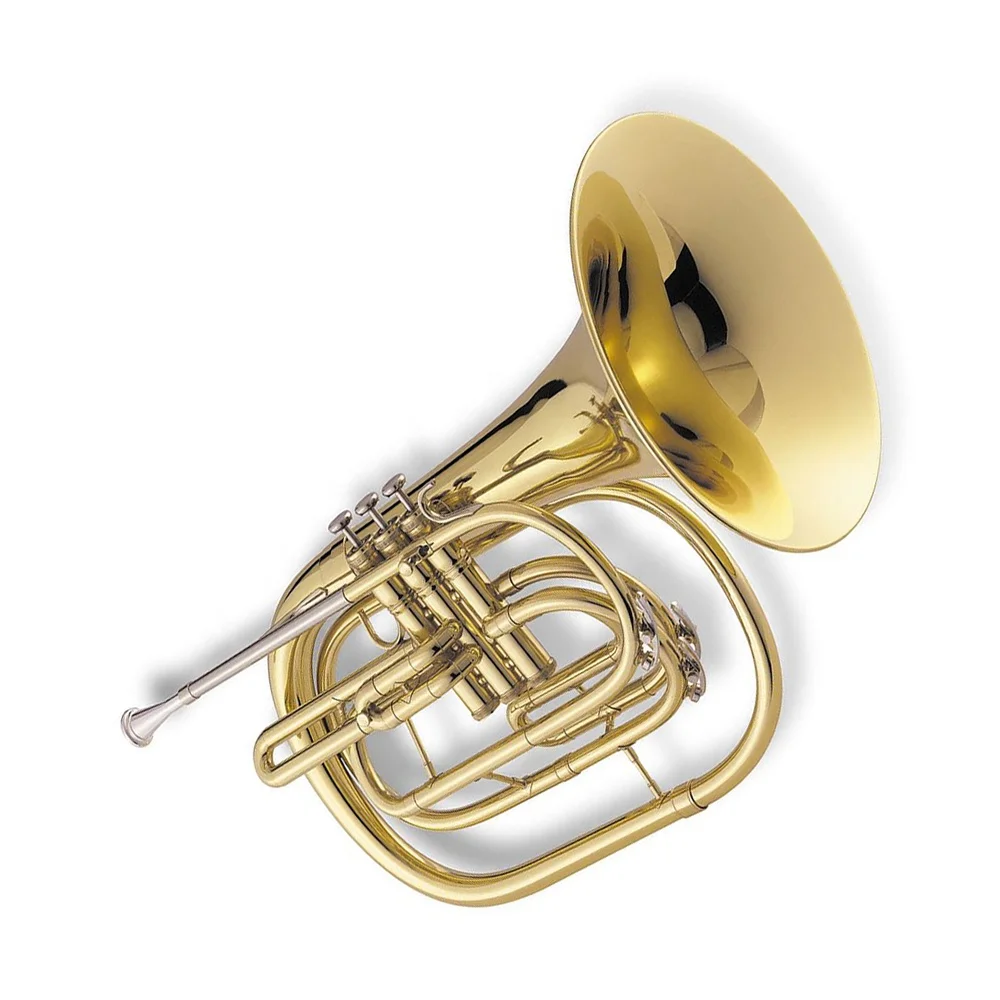 French Horn JYMFH6361 Bb Gold Marching Instrument Trumpet Customized