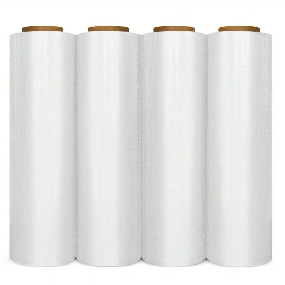 18" x 1500' 80 Gauge 4 Rolls Pallet Wrap Stretch Film Hand Shrink Wrap 1500FT