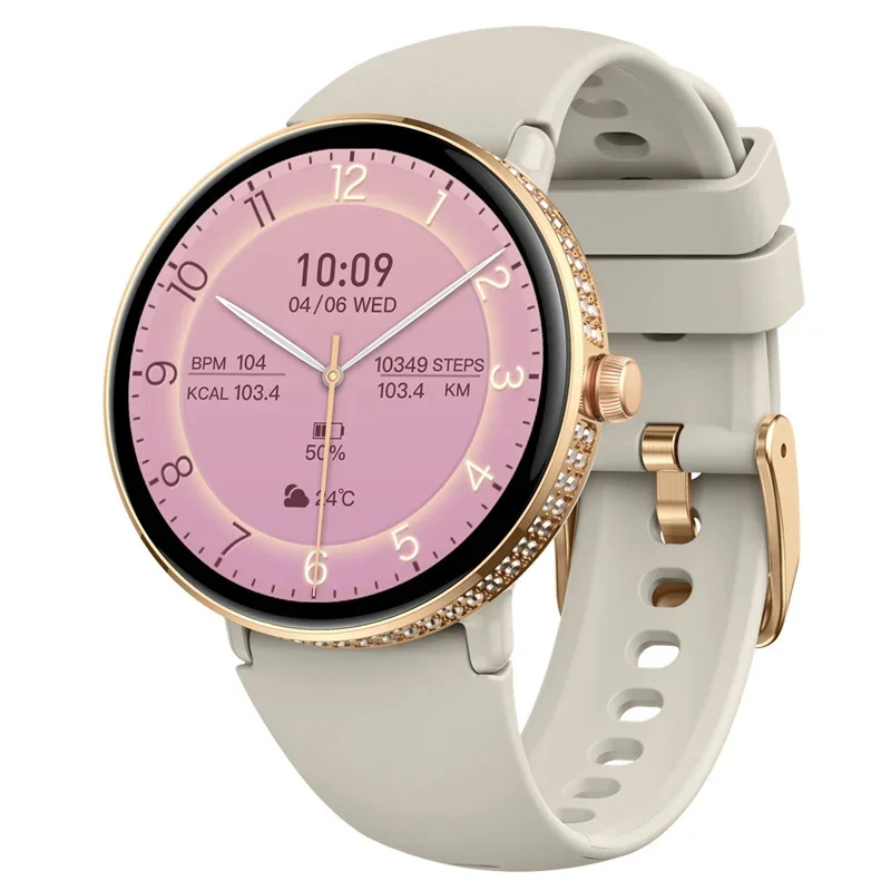 

Gaines S76 Women Smart Watch 1.19inch Amoled Screen Bluetooth Calling AI Voice Fashion Ladies Sports Fitness Tracker Smartwatch