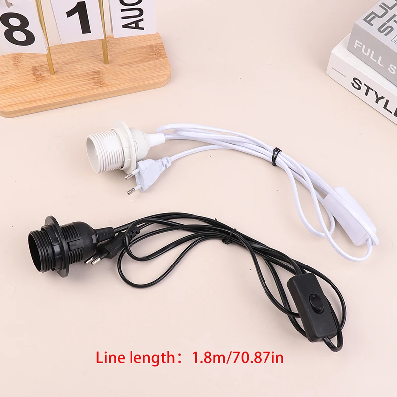 طول الخط 1.8 متر الاتحاد الأوروبي/الولايات المتحدة التوصيل 303 المقبس الحبل محول مع التبديل E27 كامل الأسنان قاعدة مصابيح حامل سلك الطاقة قلادة معلقة