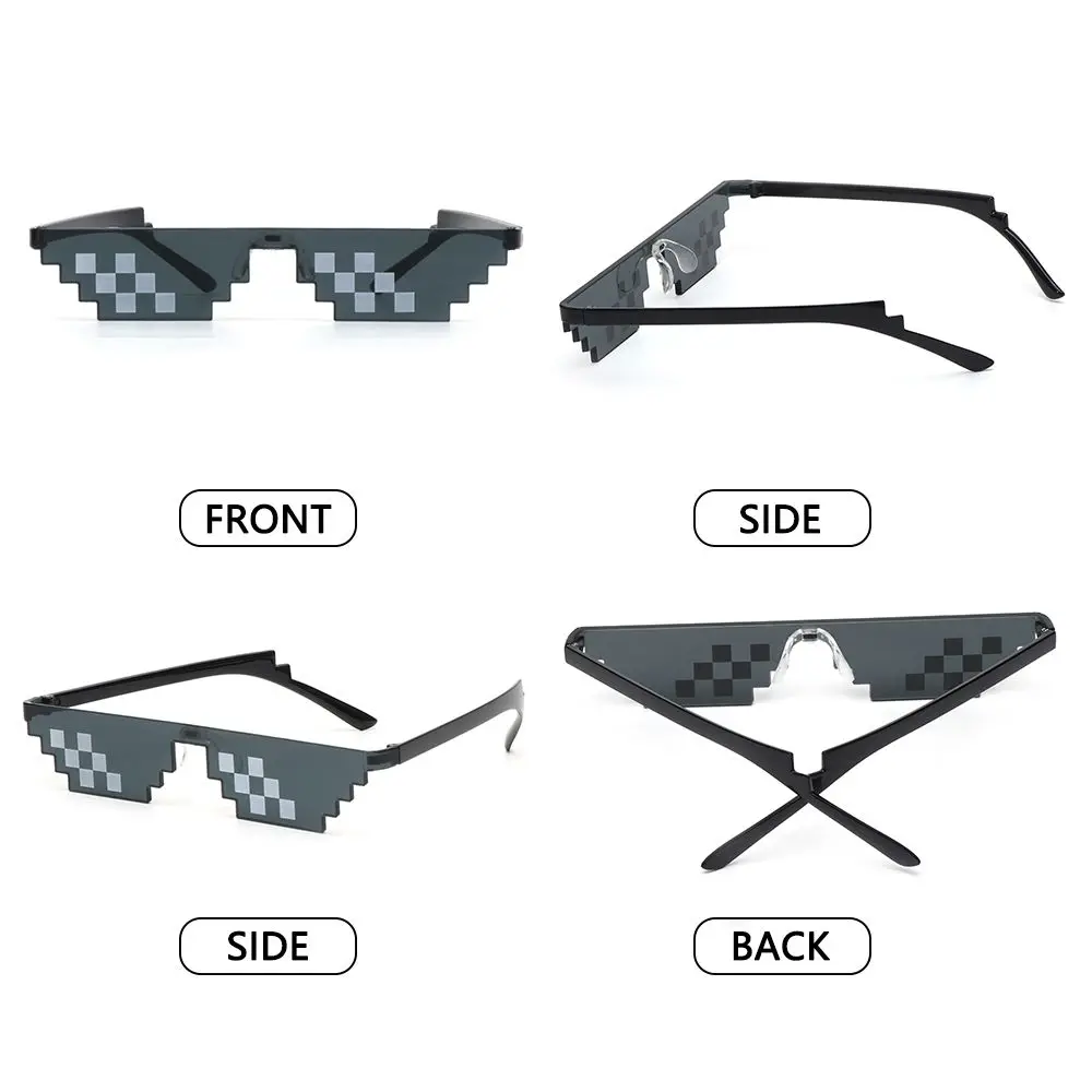 Retro Birthday/Party Men & Women Favors Pixel Mosaic Sunglasses Sunglasses Gamer Robot Sunglasses