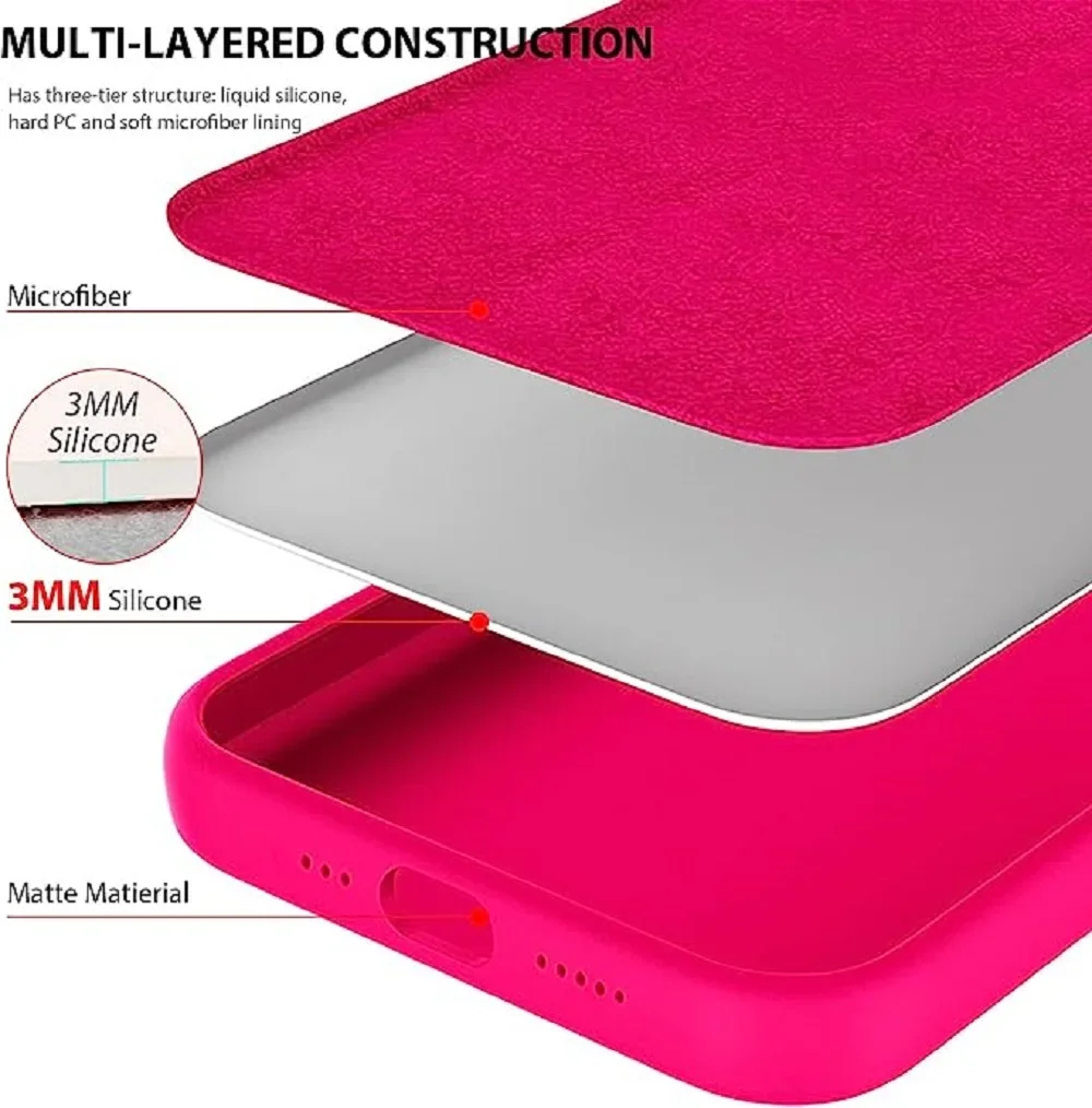Deluxe liquid silicone case for iphone 15 14 13 12 11Pro Max 15Pro 14Pro New X XS drop proof phone cover