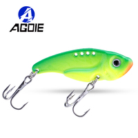 Agoie Metal VIB Fishing Lure Bass Spoons Crankbait Spinner Blade for Pike Fishing 3g 7g 10g 15g Sinking Wobblers Hard Bait