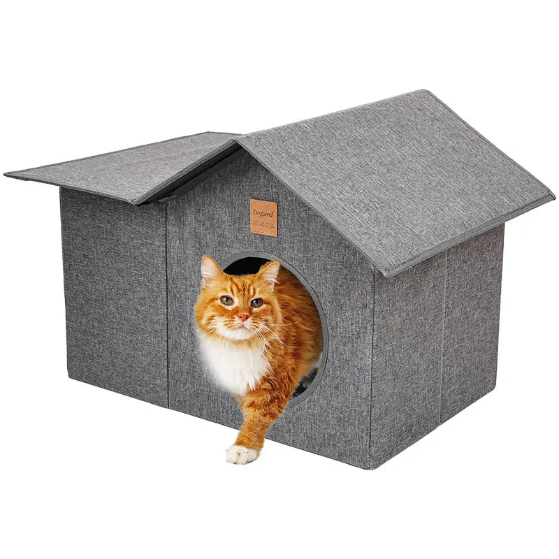 Stray Cats Shelter Outdoor Cat House Foldable Waterproof Warm Pet Cave For Winter Tent Bed Kitten Cave For Feral Dog Puppy