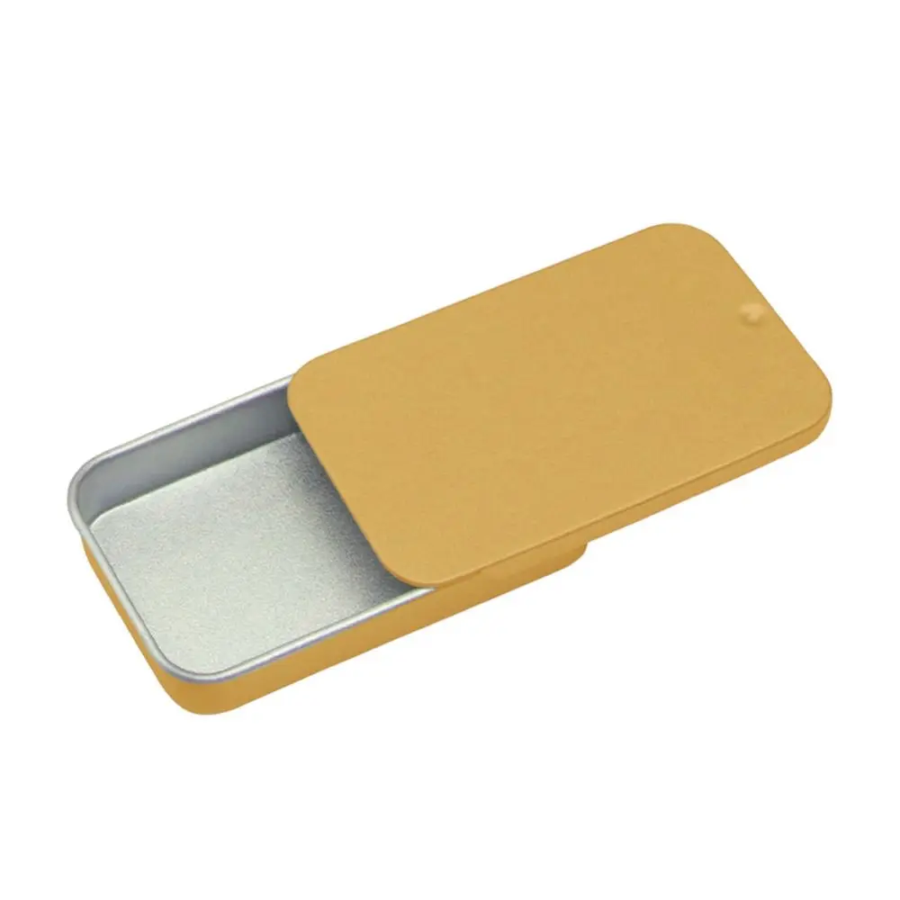 Multi Color Tin Box Portable Hand-held Feeder Sliding Cover Iron Box Rectangular Training Tools Candy Pills Home