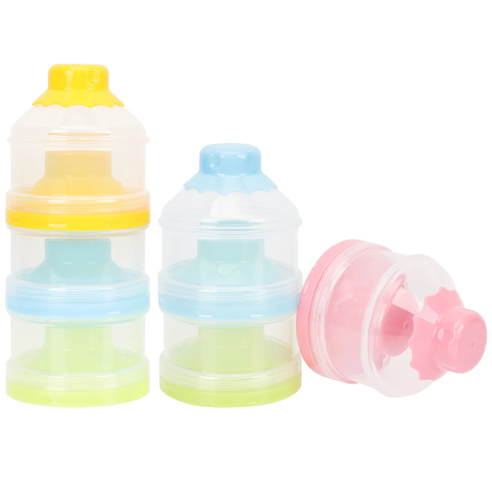 

Контейнер для детской смеси, 2 шт., дозатор сухого молока, 3-слойный штабелируемый портативный дорожный футляр для хранения, контейнер для детской смеси