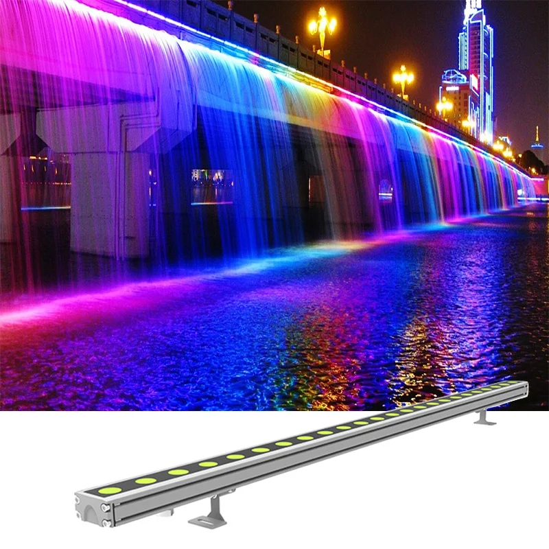 Outdoor LED Lights 36watt IP65 High Rise Building DMX RGB LED Linear Wall Washer Light Architectural Lighting