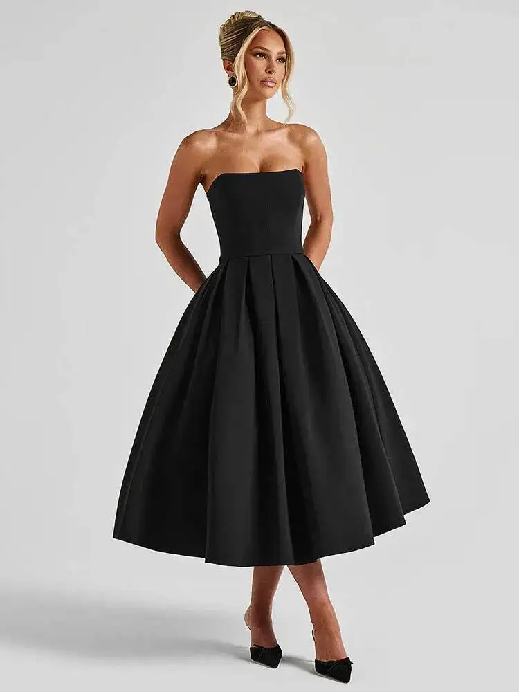 A Line Black Dress That Actually Works for Real Life My Honest Review of  the MozISION Off-Shoulder Midi