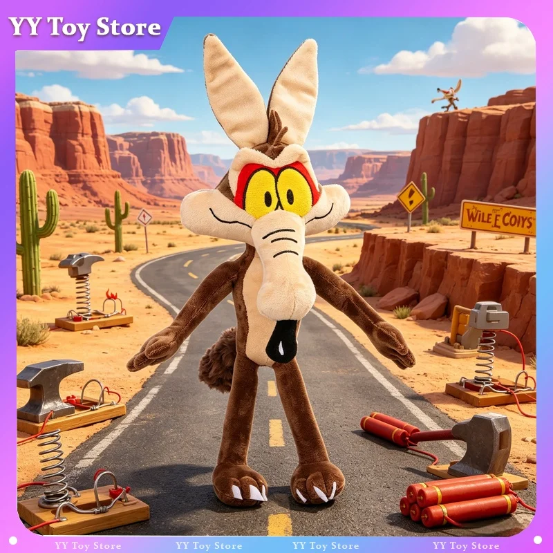 【In Stock】Hot Wile E. Coyote Wicked Wolf Plush Toy Looney Tunes Cartoon Plush Doll Ornament Collection Birthday Gift