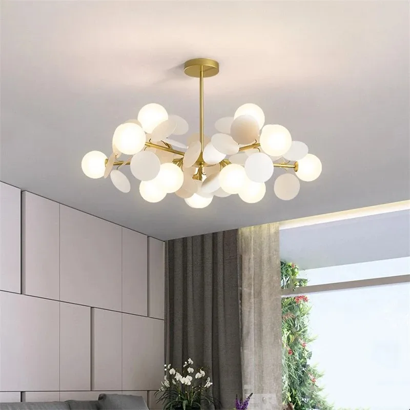 

Nordic Living Room Lamp New Children's Room Branch Chandelier Modern Simple Magic Bean Design Kitchen Bedroom Main Lamp Led