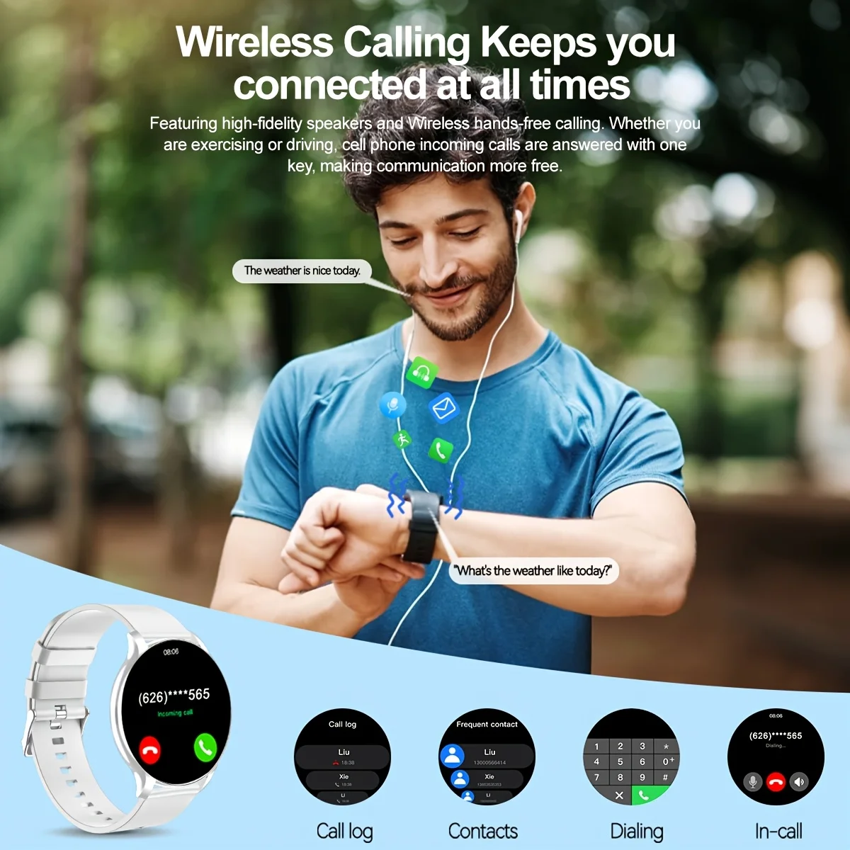 LAXASFIT Outdoor Sports Smartwatch Bluetooth Calling Music Playback Fitness Tracking Men and Women 2025 New Smart Watch
