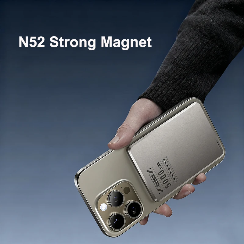 Ультратонкий магнитный аккумулятор Qi2 15 Вт, беспроводной внешний аккумулятор, портативный внешний аккумулятор для Magsafe для IPhone, Samsung, Huawei, Xiaomi