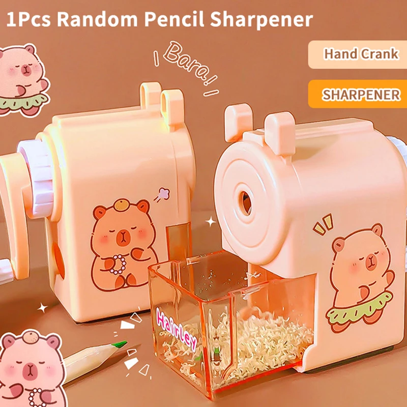 Creative Capybara Hand Cranked Pencil Sharpener Portable Pencil Sharpener Office Supplies Student Stationery Gifts